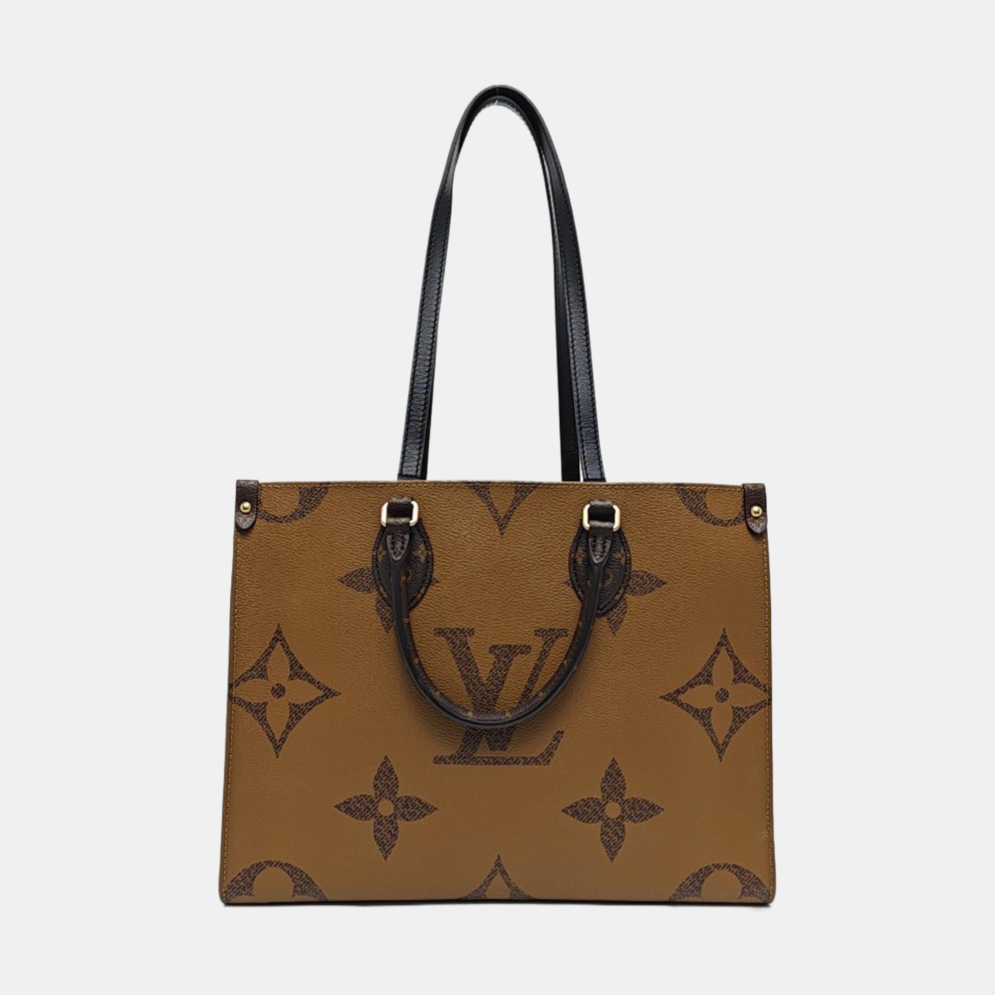 ONTHEGO MM Monogram Coated Canvas Brown