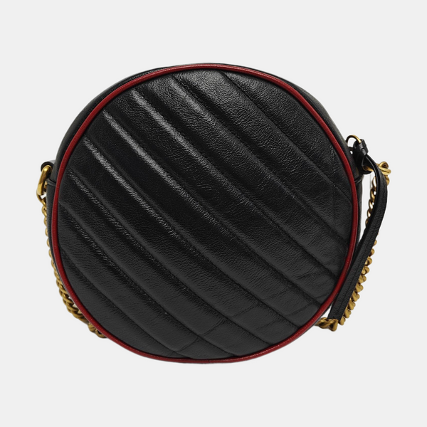 GG Marmont Mini Quilted Calfskin Black