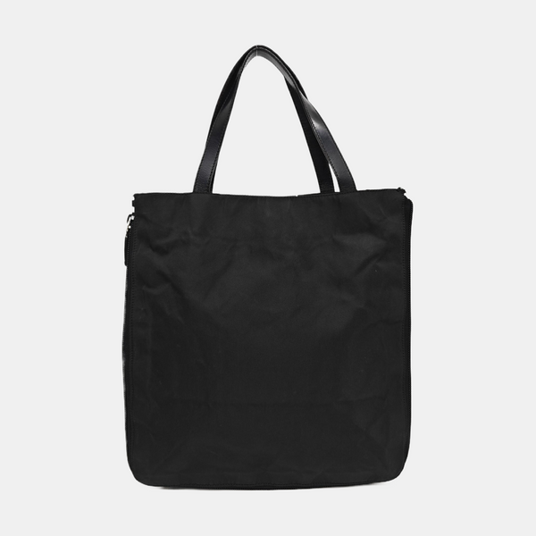Nylon Top Handle Bag Black