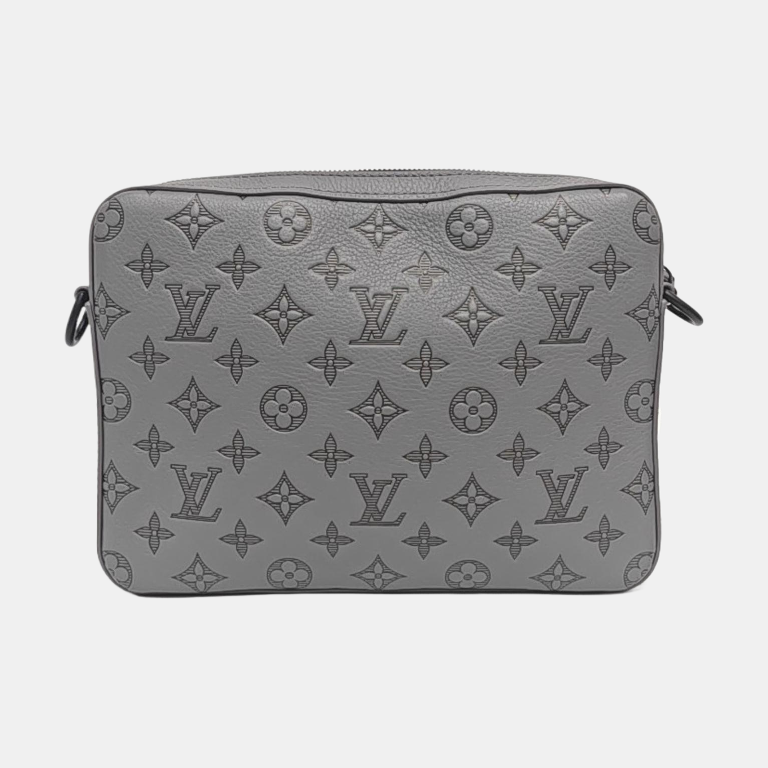 TRIO Monogram Calfskin Gray – Looply