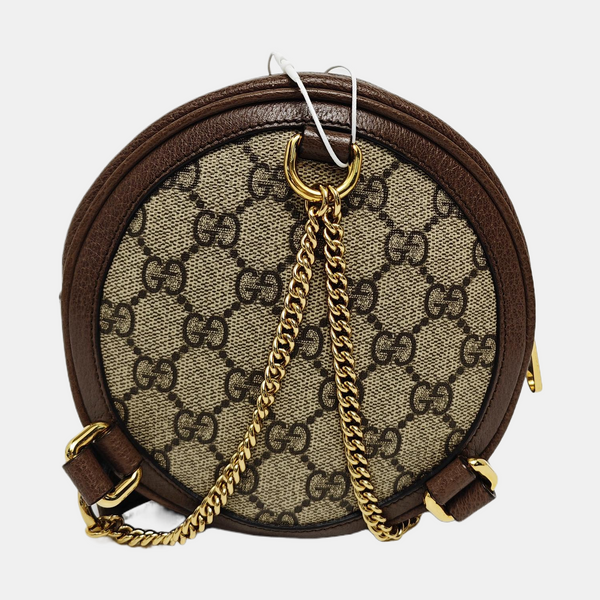 Ophidia Mini Monogram Coated Canvas Beige