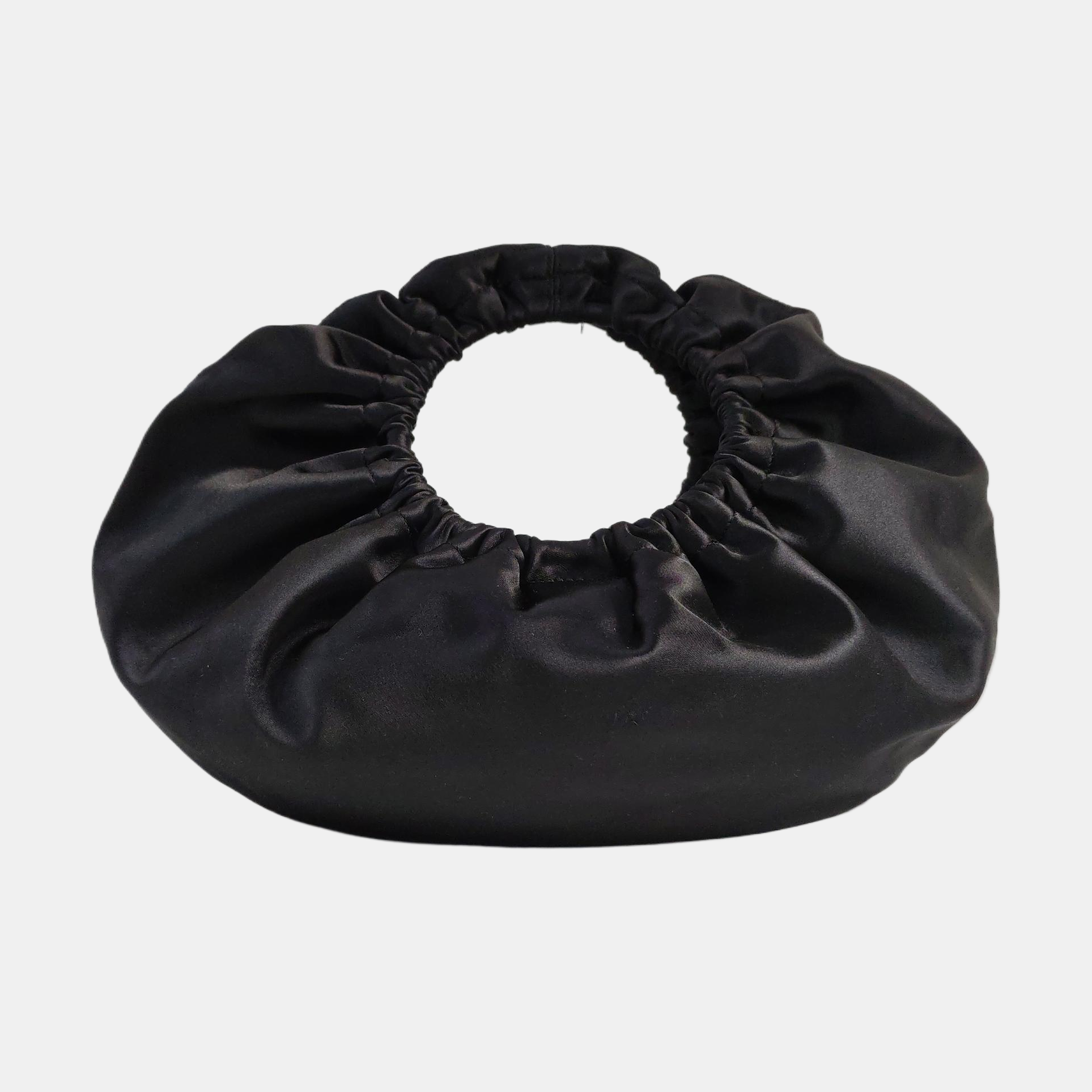 Fabric Top Handle Bag Small Black