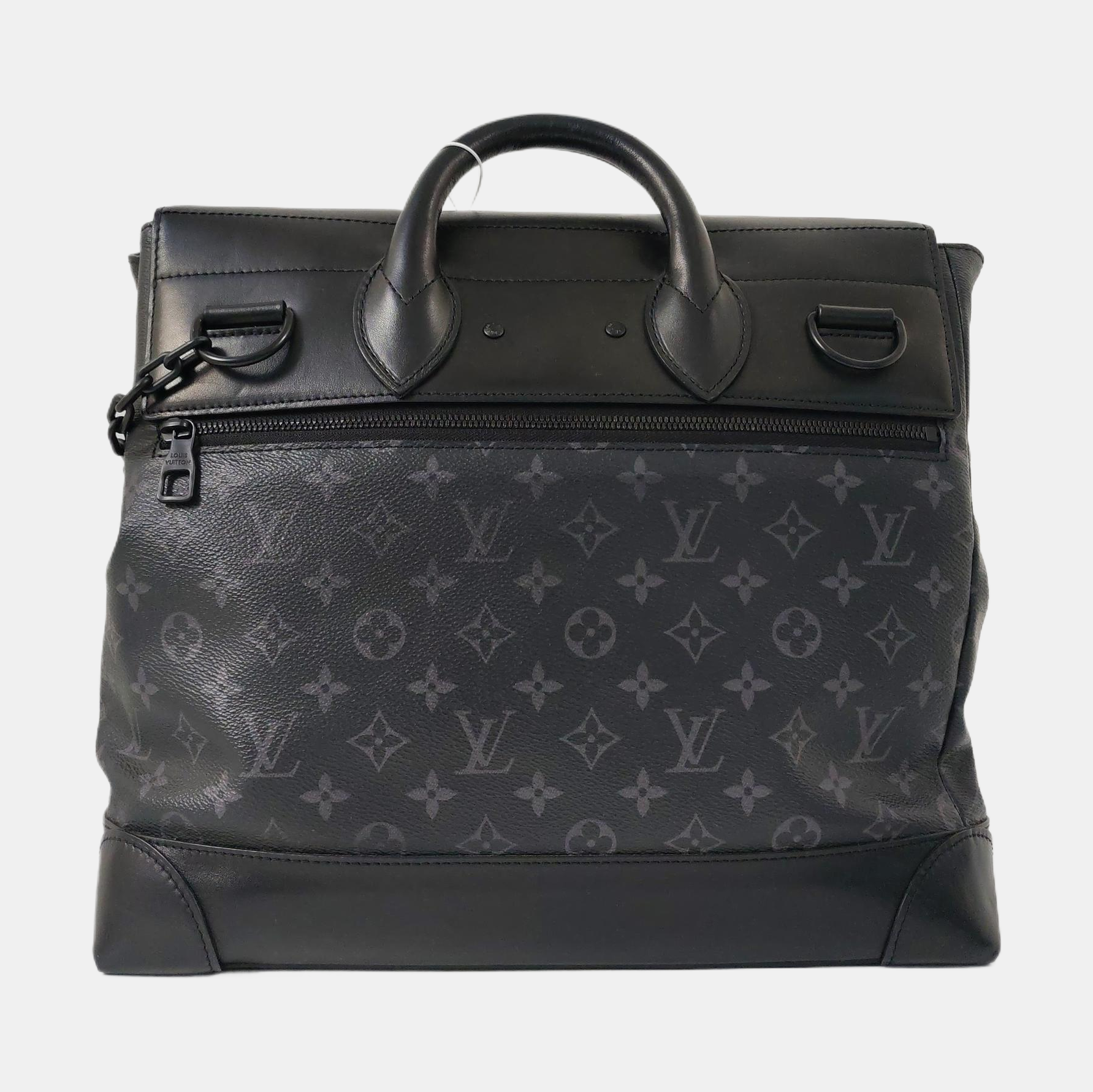 STEAMER Monogram Coated Canvas Black