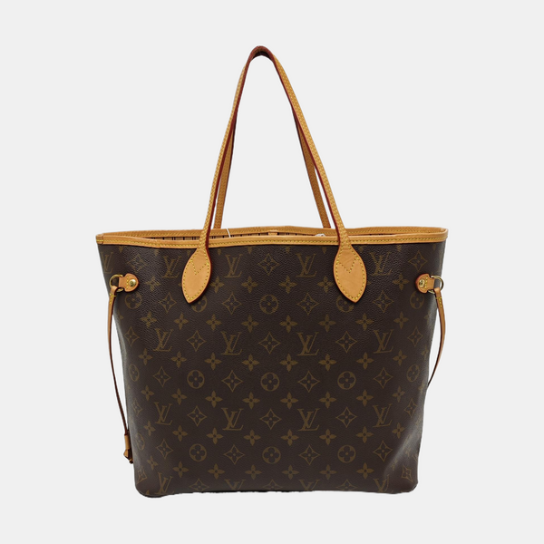 NEVERFULL MM Monogram Coated Canvas Brown