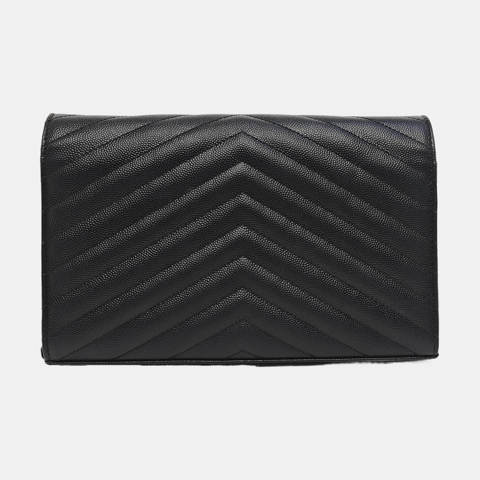 MONOGRAM Medium Chevron Calfskin Black