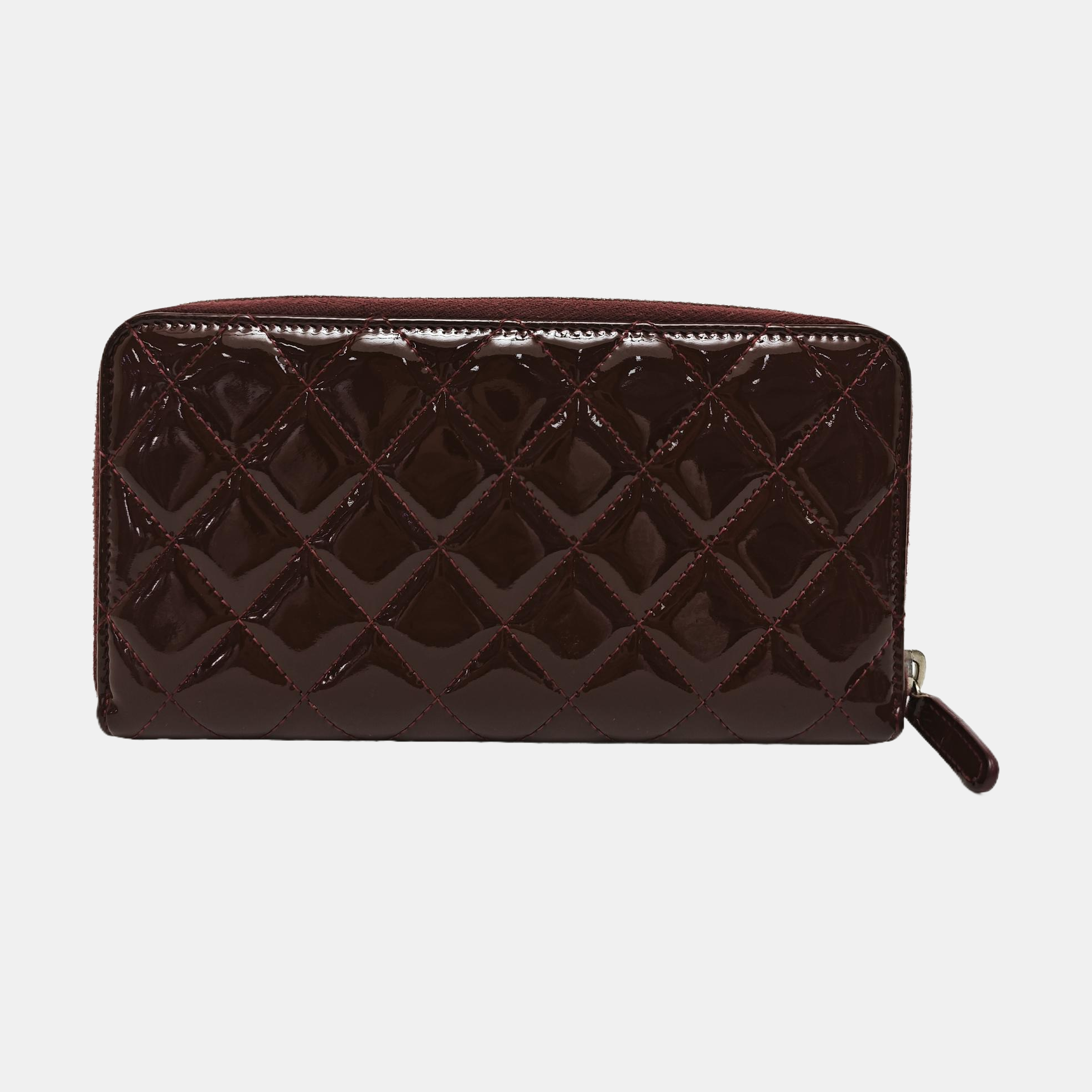 Quilted Calfskin Wallet Red