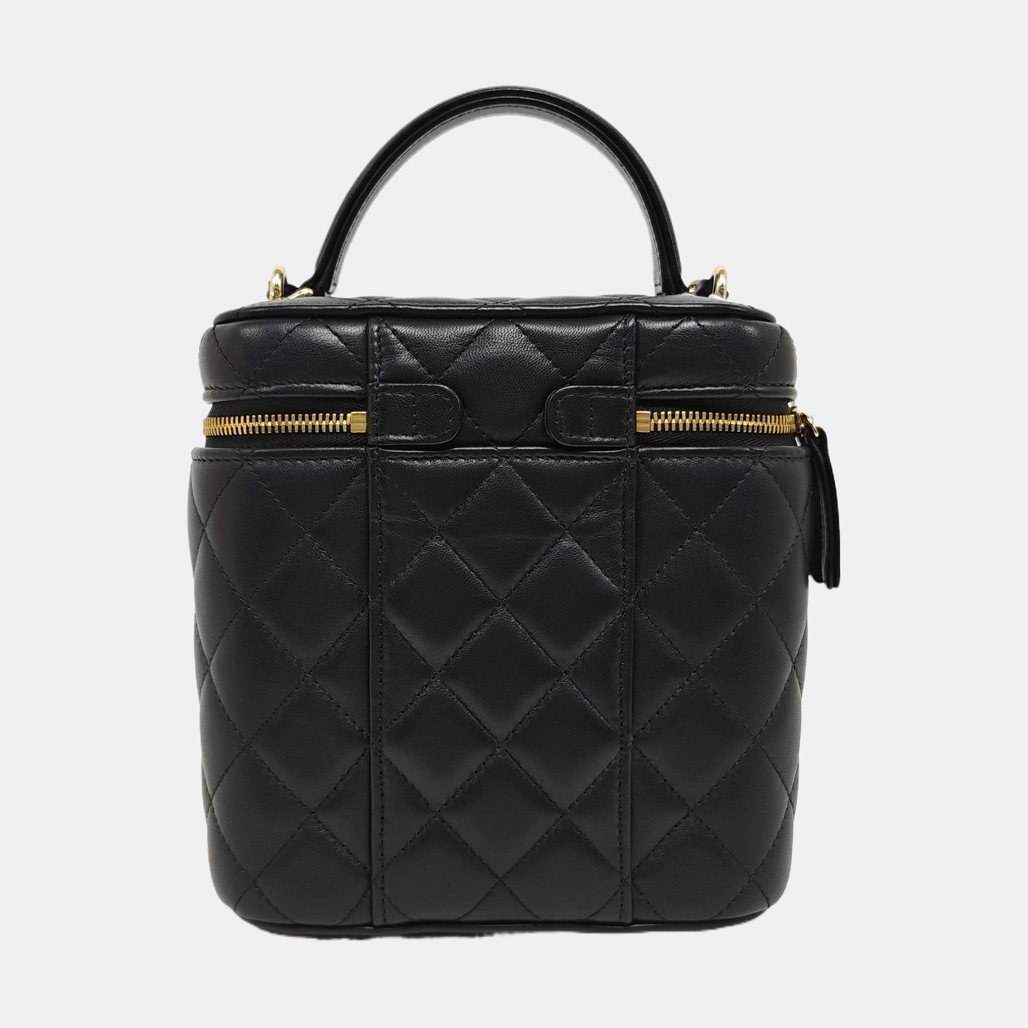 VANITY CASE Small Quilted Lambskin Black