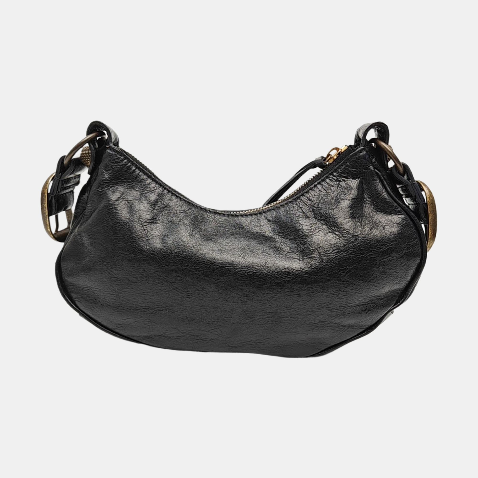 Calfskin Shoulder Bag Black