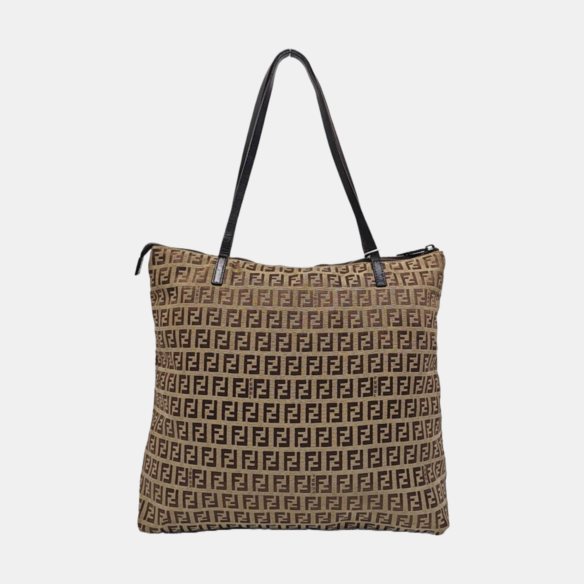 Canvas Top Handle Bag Brown