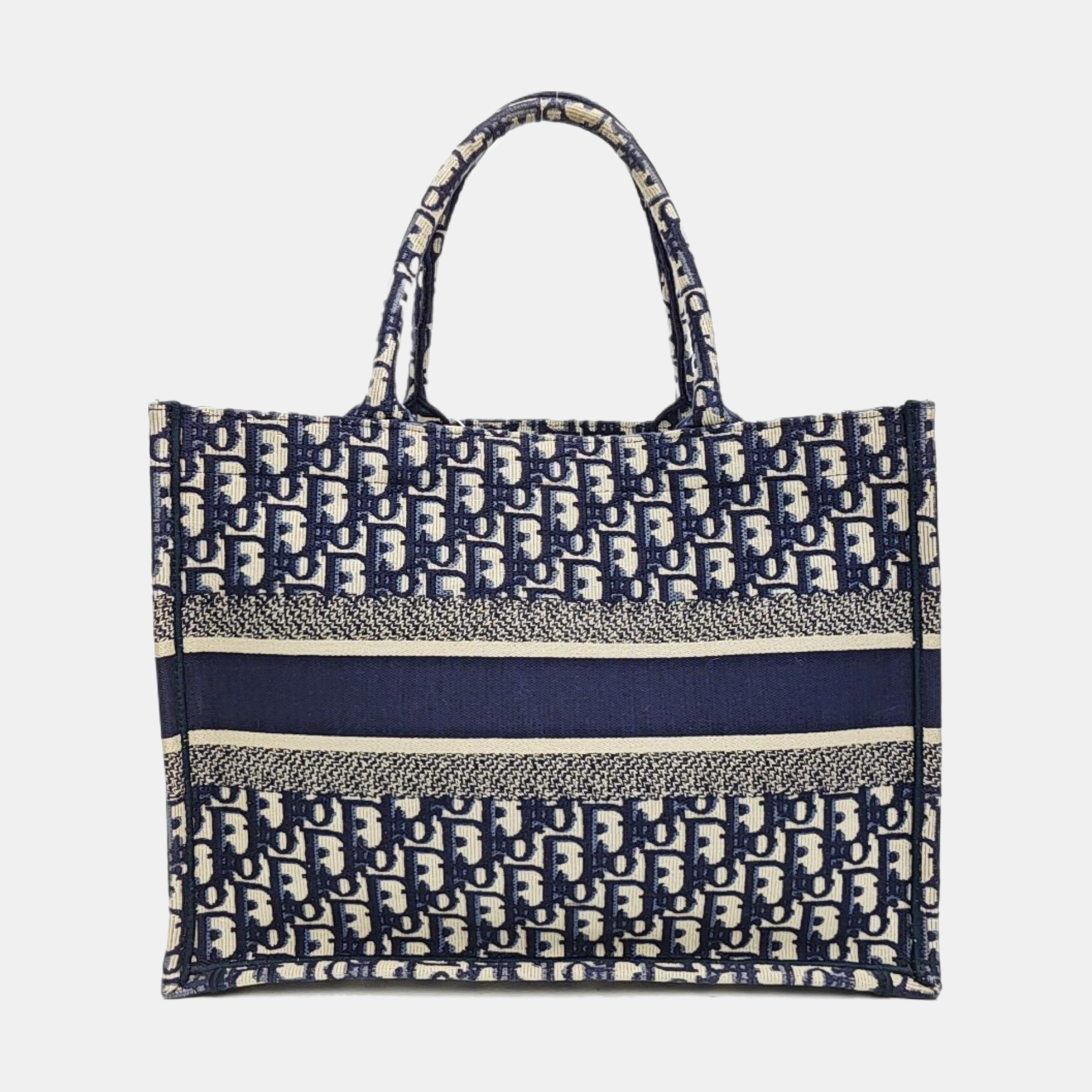 Book Tote Medium Oblique Canvas Blue