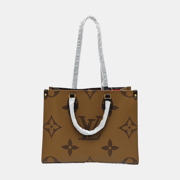 ONTHEGO MM Monogram Coated Canvas Brown