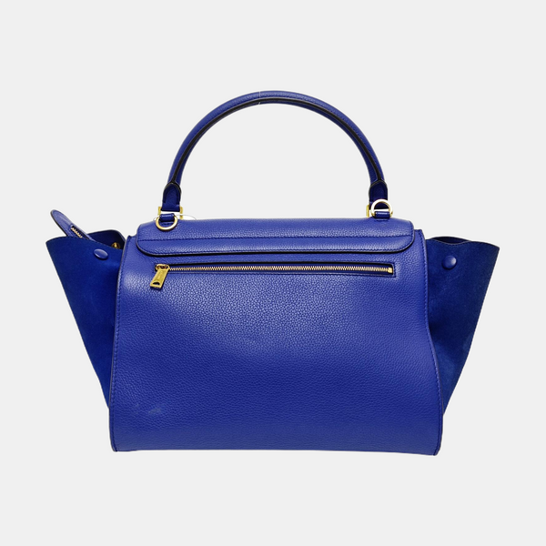 TRAPEZE Medium Calfskin Blue