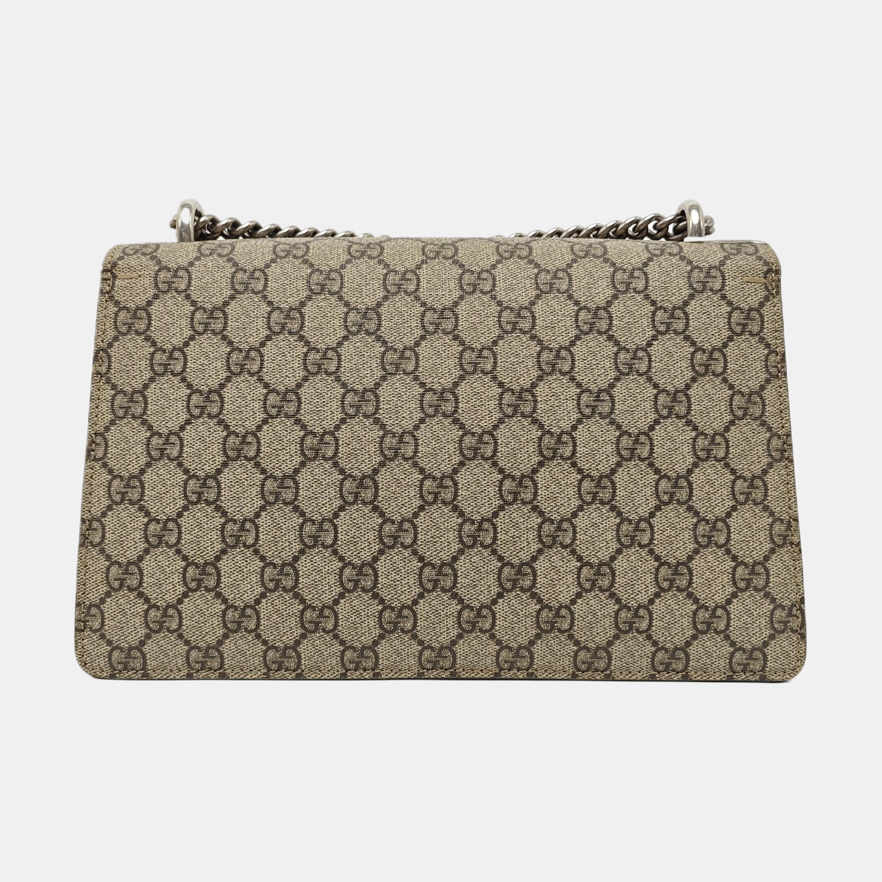 Dionysus Small Monogram Coated Canvas Beige