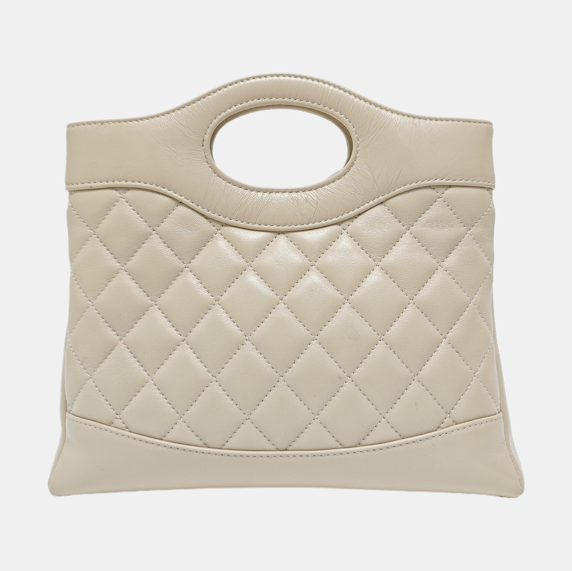 CHANEL 31 Mini Quilted Lambskin Beige