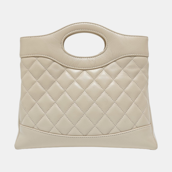 CHANEL 31 Mini Quilted Lambskin Beige