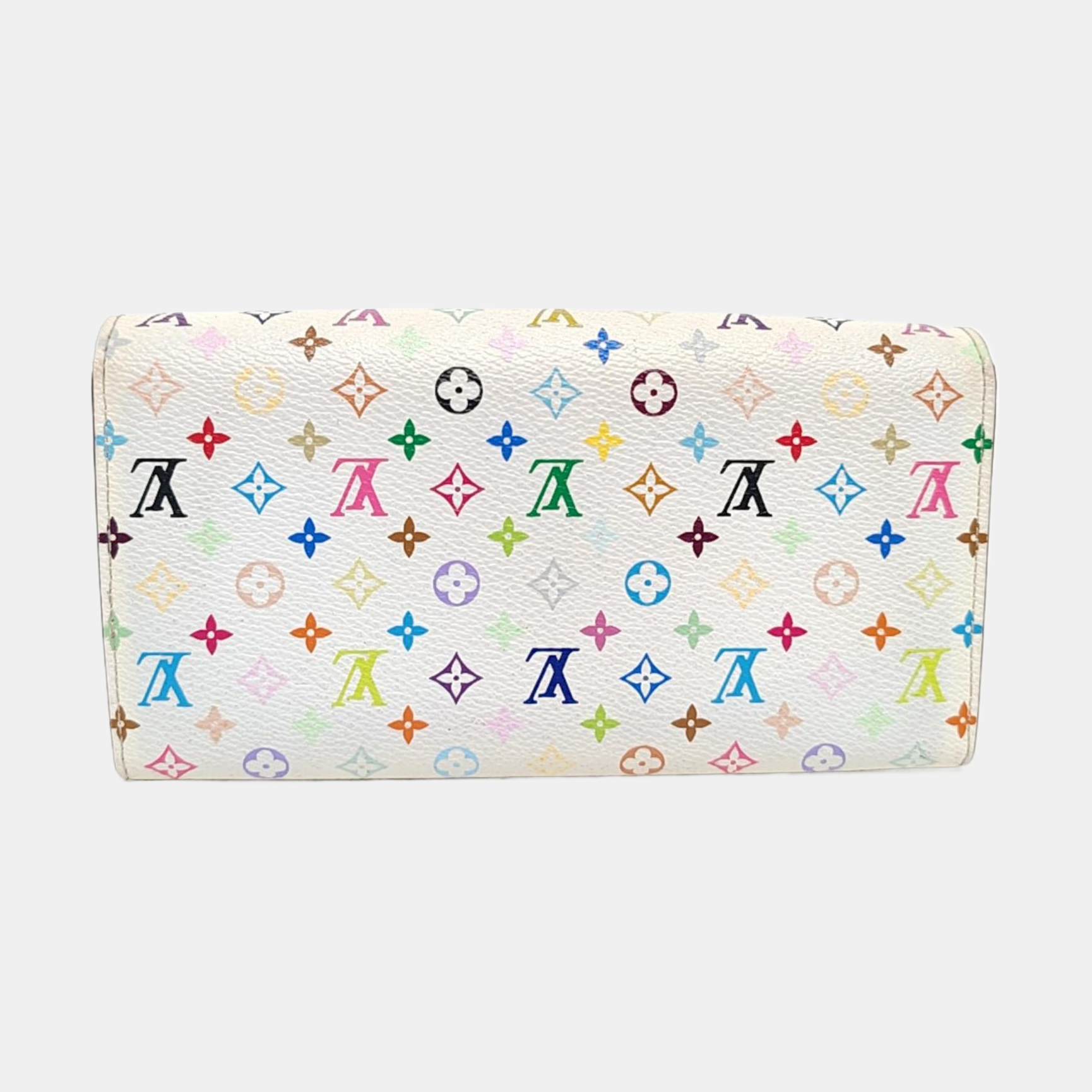 LV × TM PORTE MONNAIE Monogram Coated Canvas White Wallet