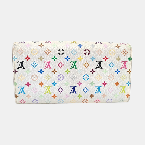 LV × TM PORTE MONNAIE Monogram Coated Canvas White Wallet