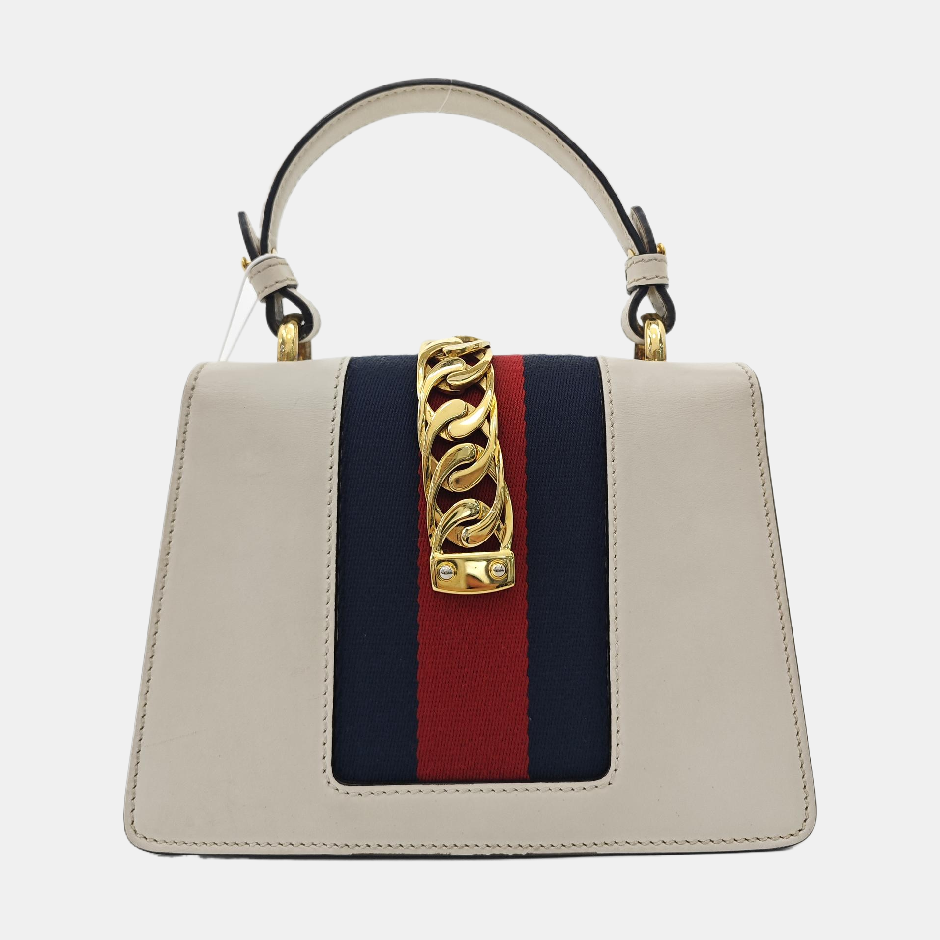 Sylvie Mini Calfskin White