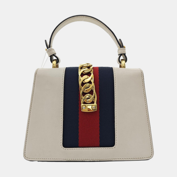 Sylvie Mini Calfskin White