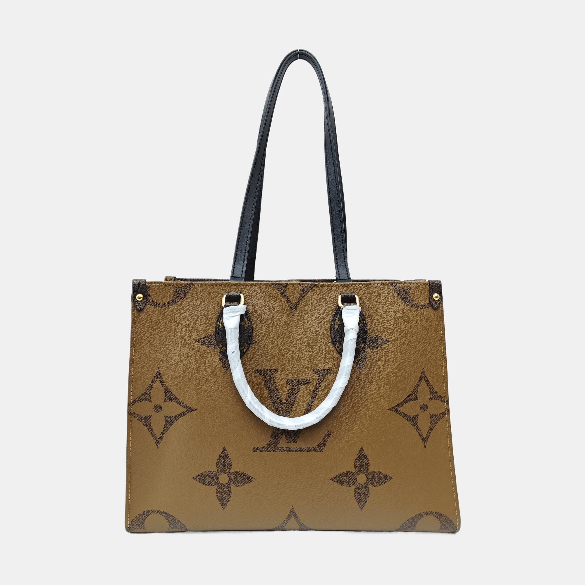 ONTHEGO MM Monogram Coated Canvas Brown