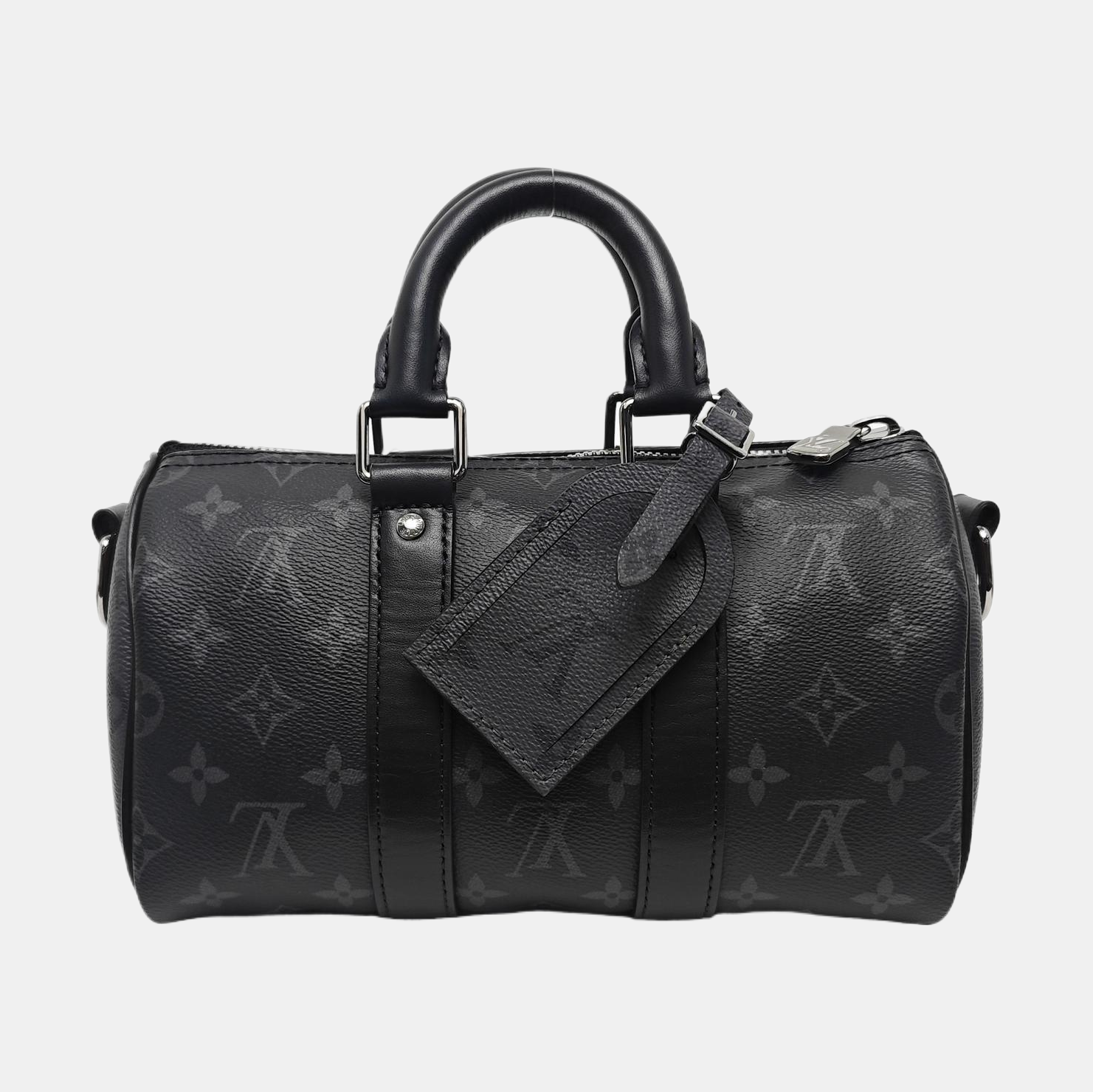 KEEPALL 25 Monogram Coated Canvas Black