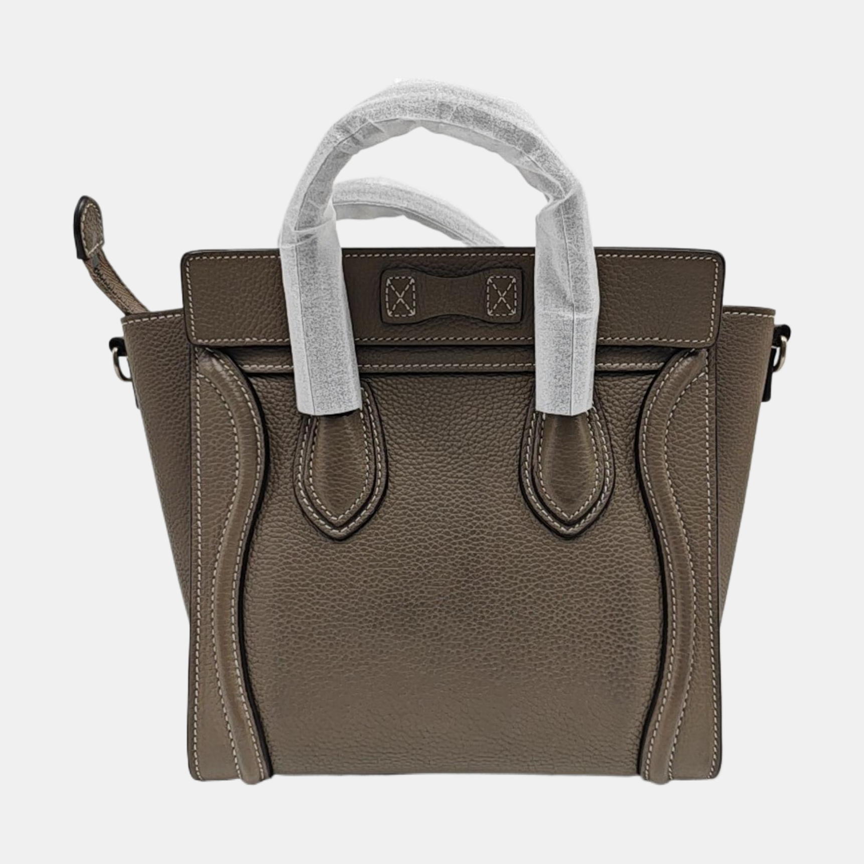 Authenticated pre-owned  LUGGAGE Nano Calfskin Grey - Tote Bag at Looply