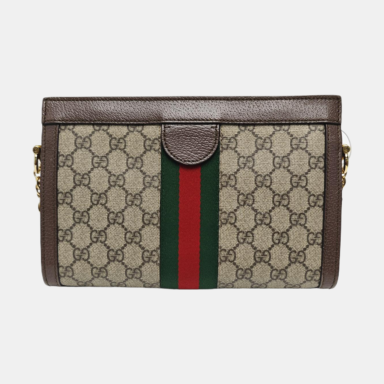 Ophidia Small Monogram Coated Canvas Beige