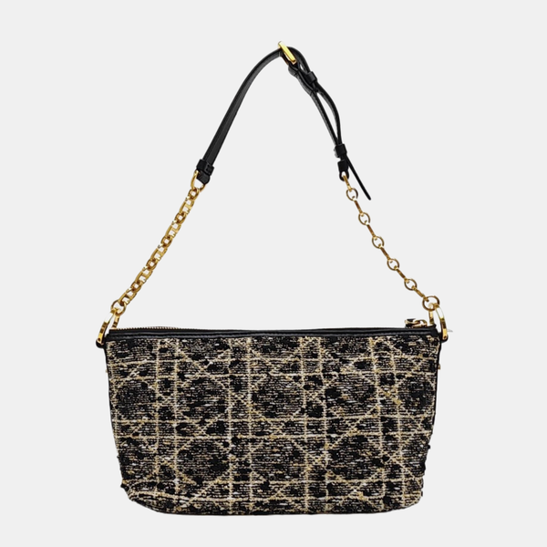Diorstar Hobo Cannage Fabric Black