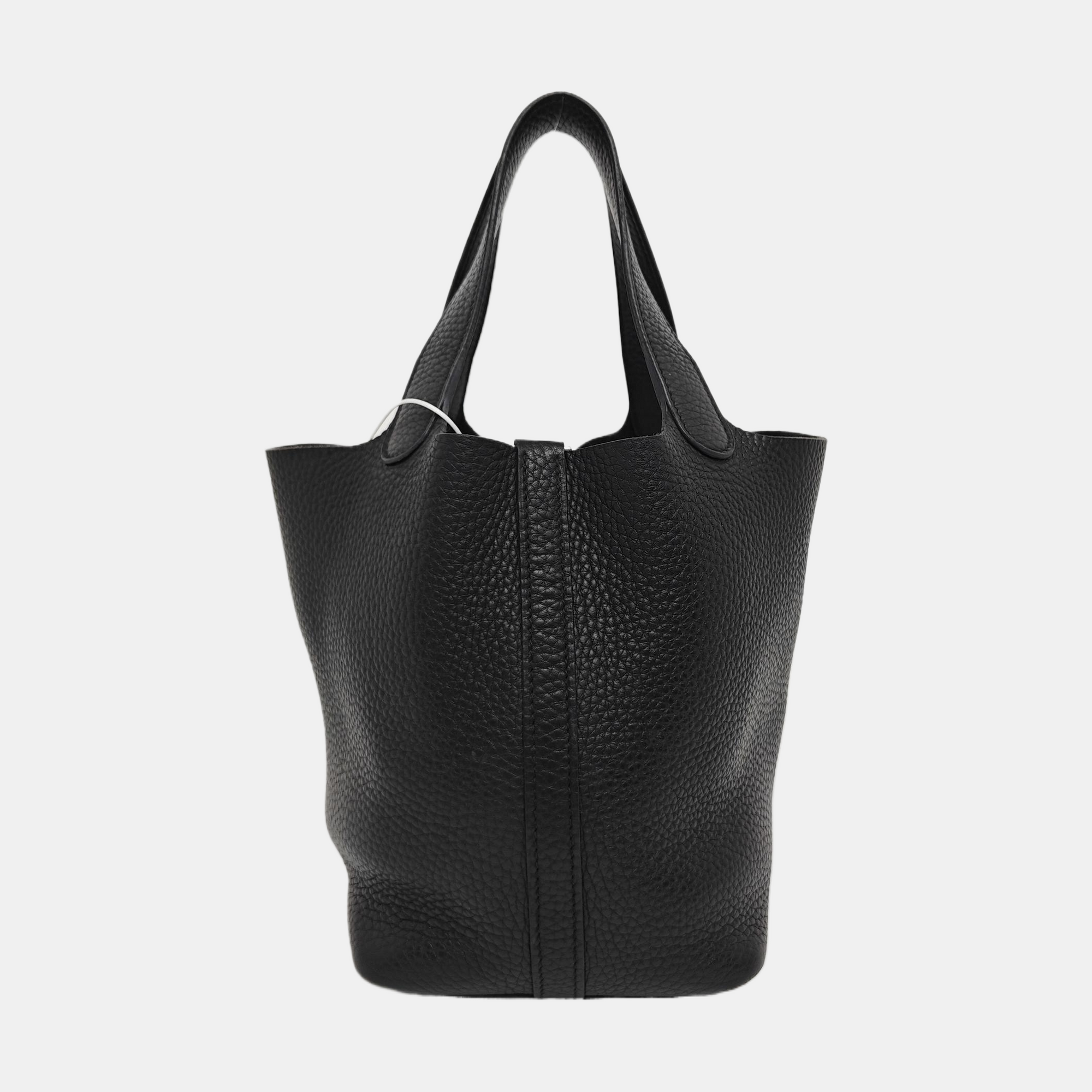 Authenticated pre-owned  Picotin Lock 18 Clemence Black - Bucket Bag at Looply