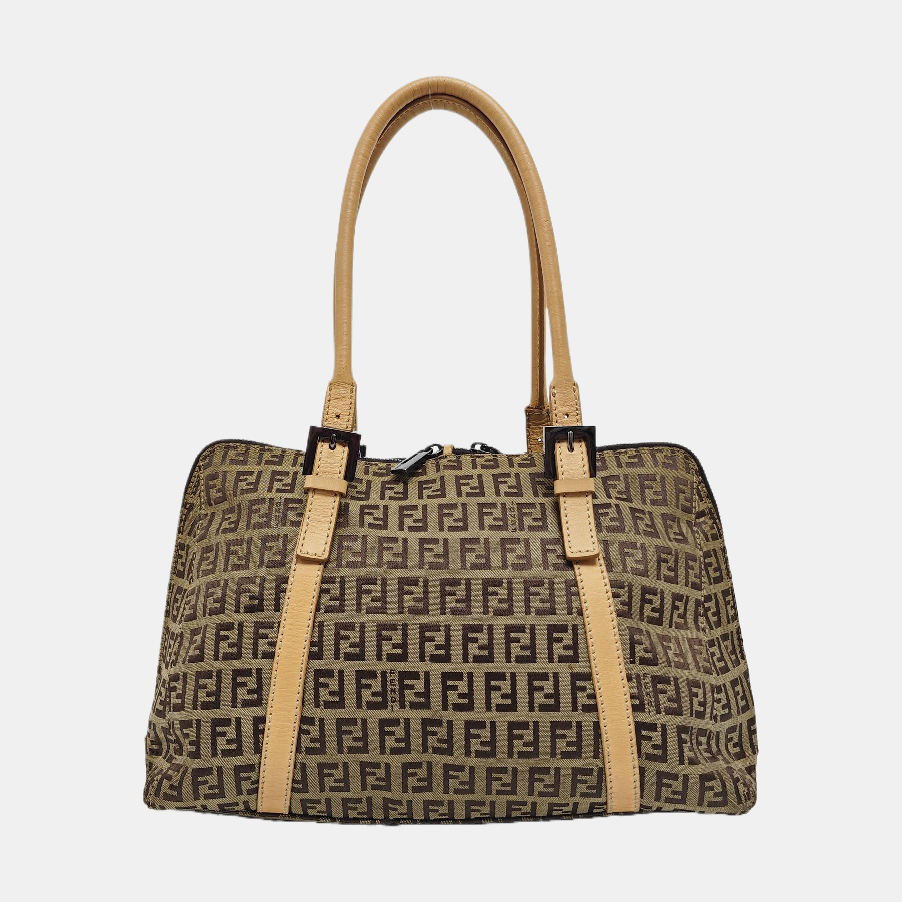 Canvas Top Handle Bag Brown