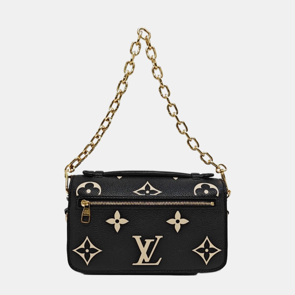 MÉTIS EAST WEST Monogram Calfskin Black