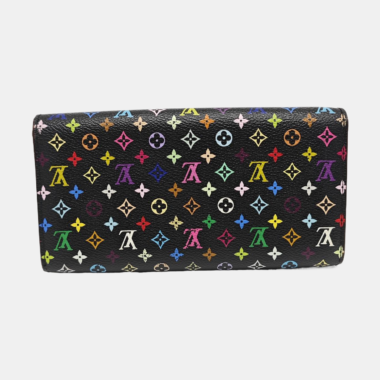 LV × TM PORTE MONNAIE Monogram Coated Canvas Black Wallet