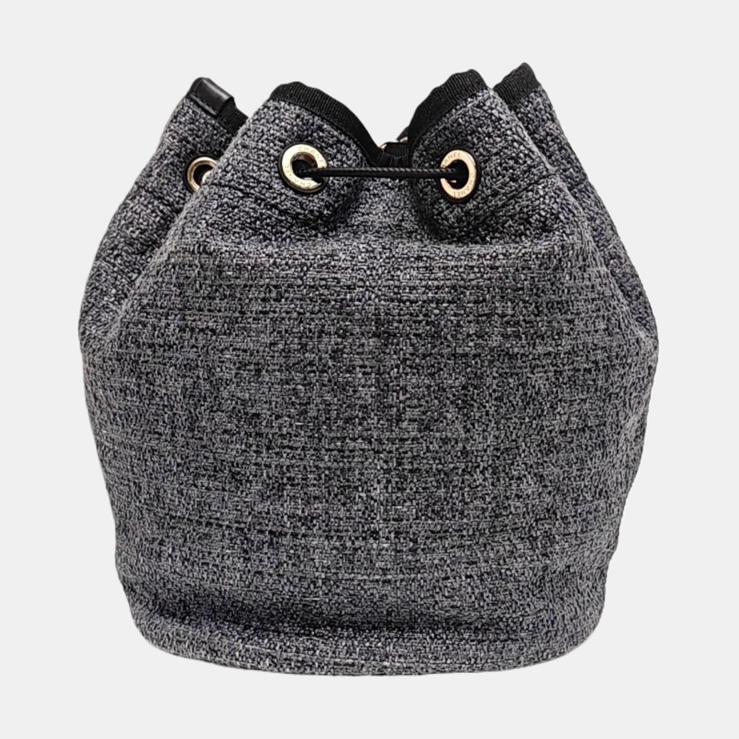 Authenticated pre-owned  DEAUVILLE Small Fabric Grey - Bucket Bag at Looply