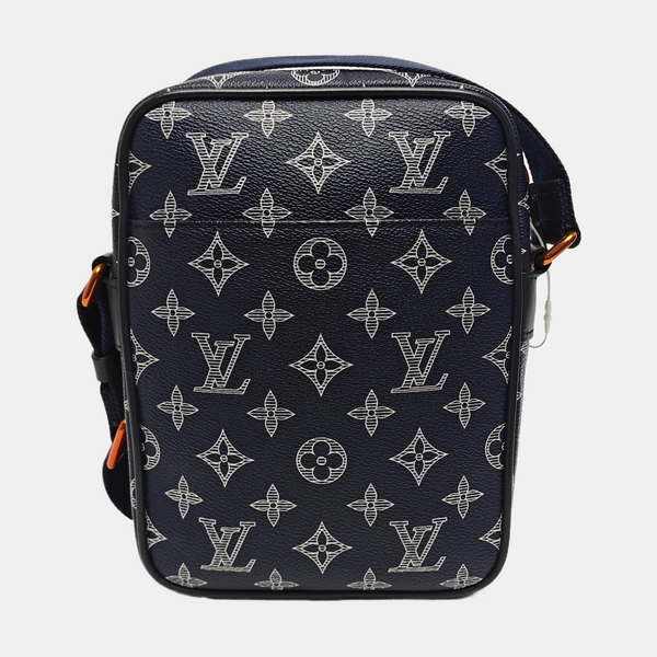 DANUBE PM Monogram Coated Canvas Blue