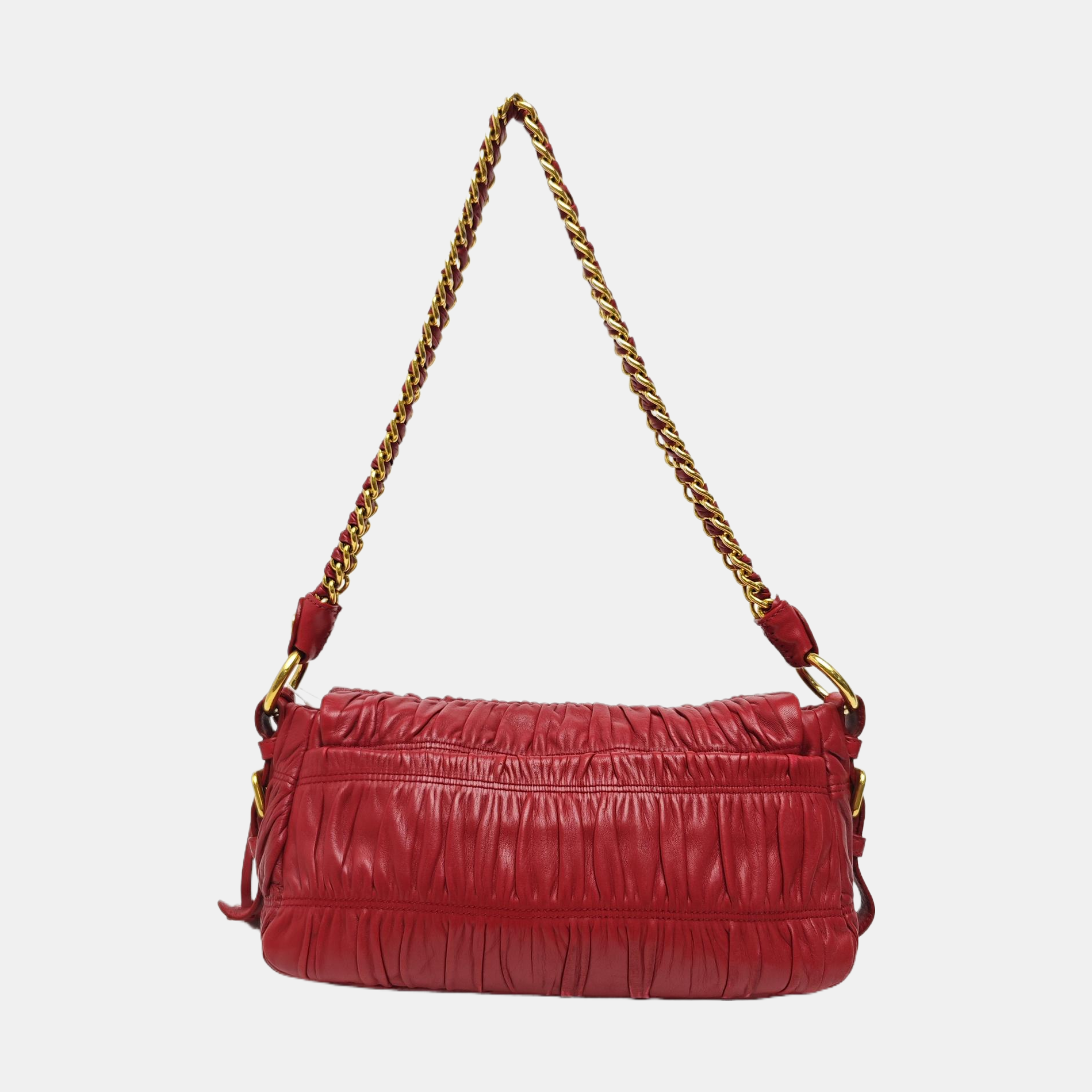 Quilted Lambskin Shoulder Bag Red