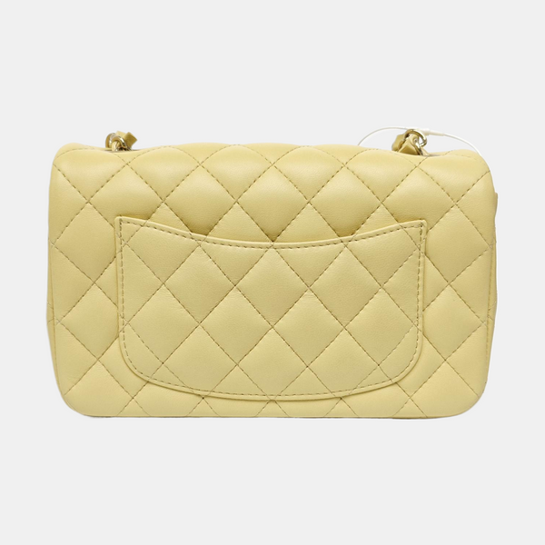 CLASSIC FLAP Mini Quilted Lambskin Yellow