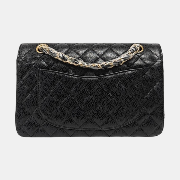 CLASSIC FLAP Small Quilted Grained Calfskin Black