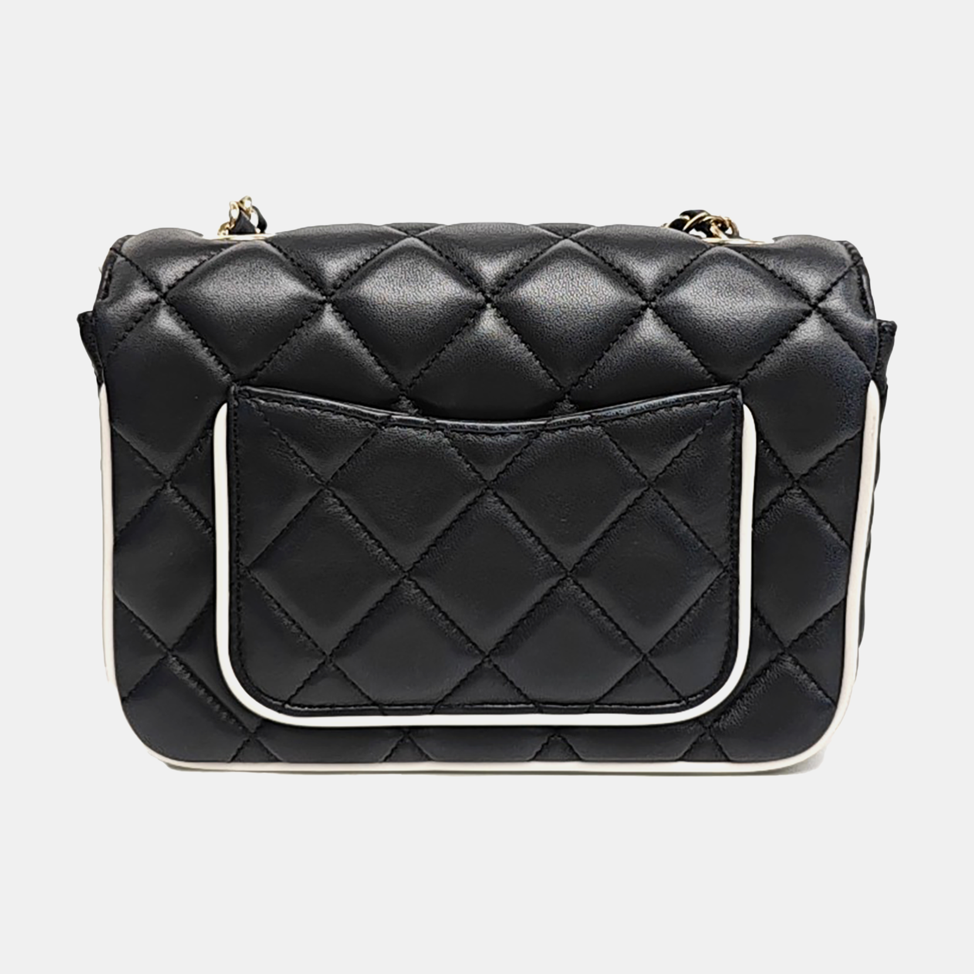 Quilted Lambskin Crossbody Bag Mini Black