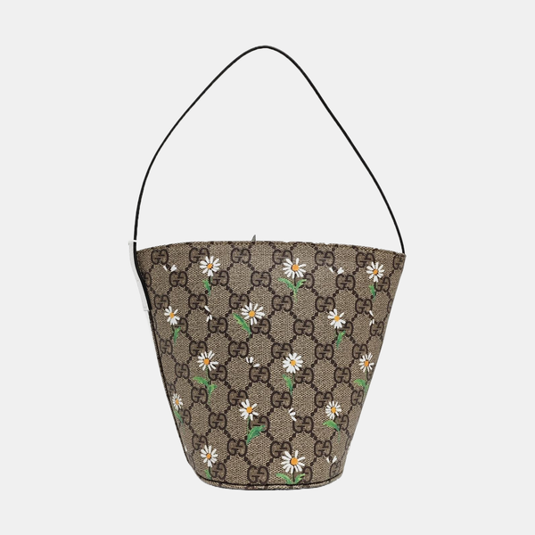 Monogram Coated Canvas Bucket Bag Beige