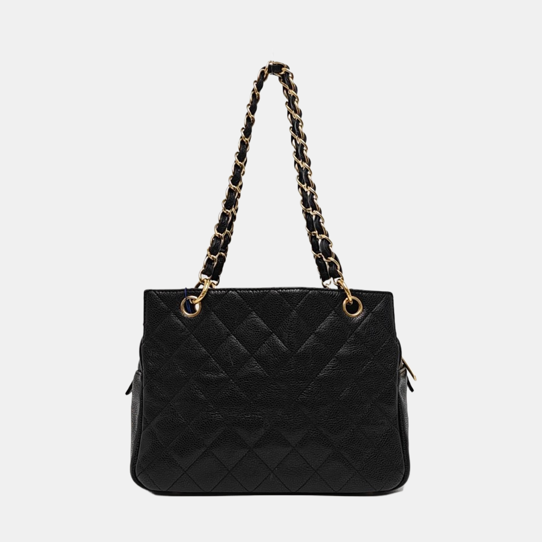 CHANEL PETITE Quilted Grained Calfskin Black