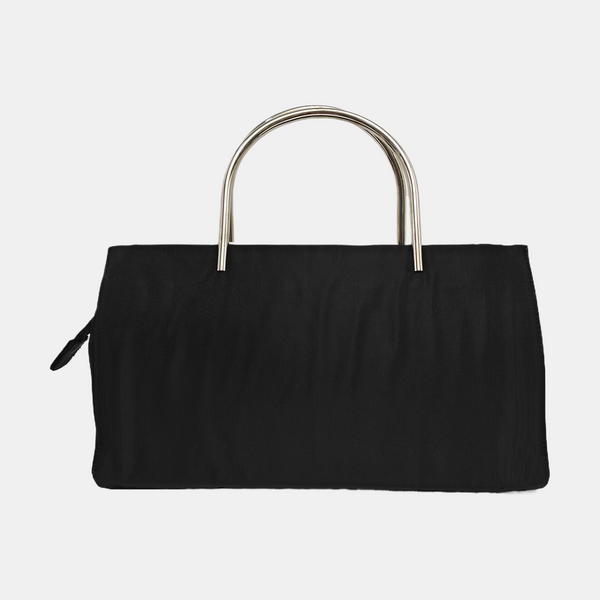 Nylon Top Handle Bag Black