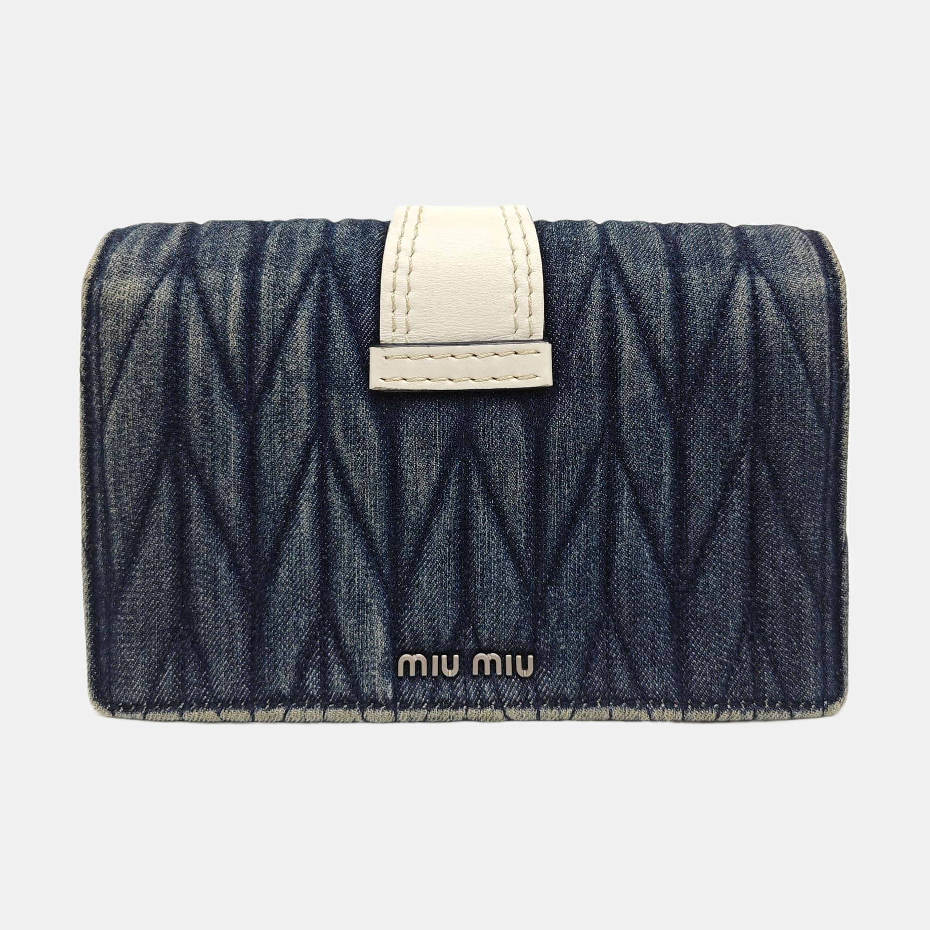 Miu Lady Quilted Canvas Blue