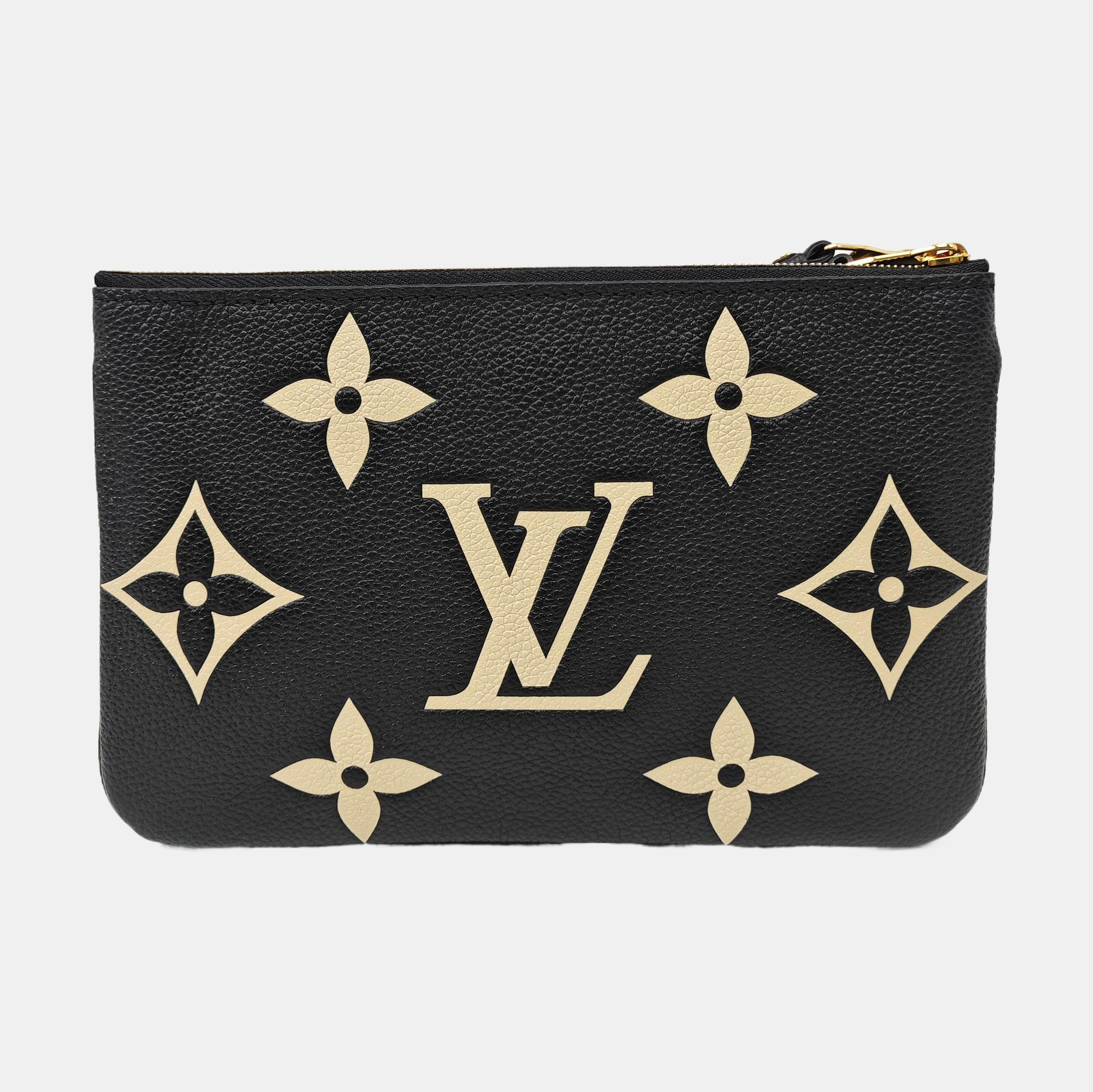 Monogram Calfskin Shoulder Bag Black