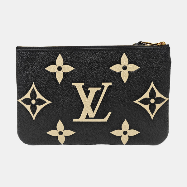 Monogram Calfskin Shoulder Bag Black
