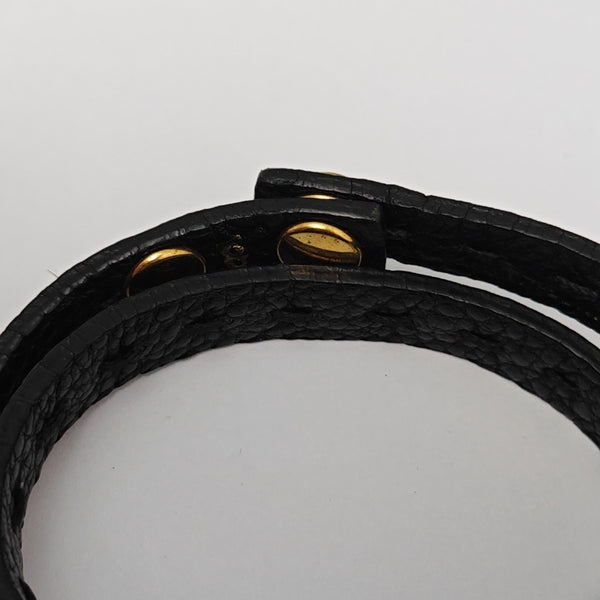 Leather Black Bangle