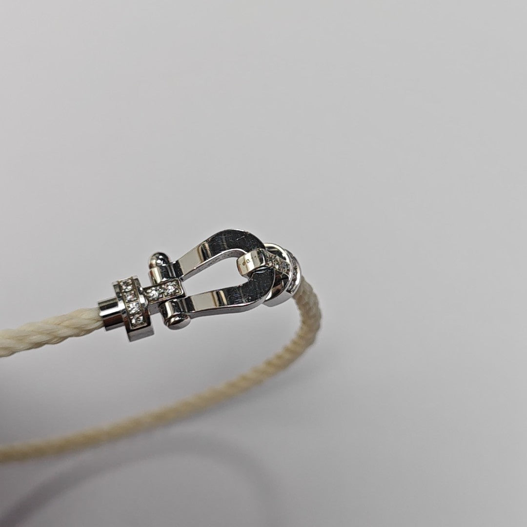 Force 10 Fabric White Bangle