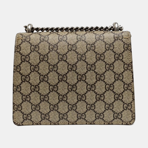 Dionysus Mini Monogram Coated Canvas Beige