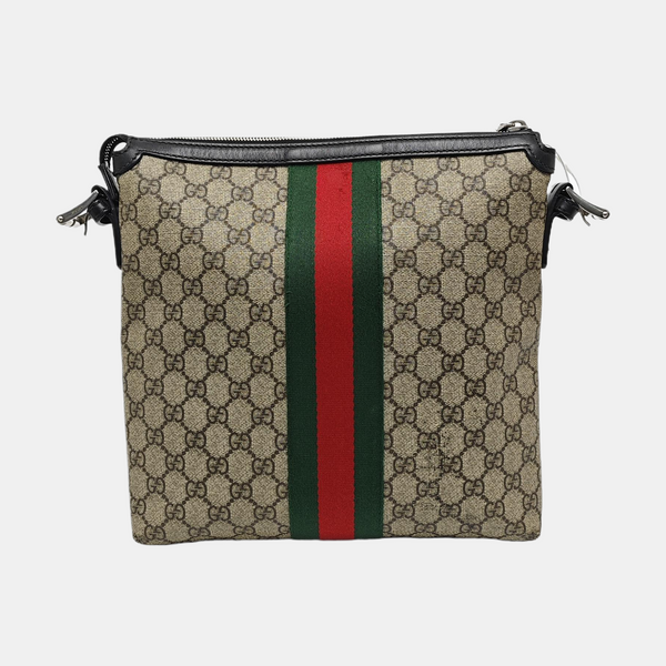 GG Supreme Monogram Coated Canvas Black