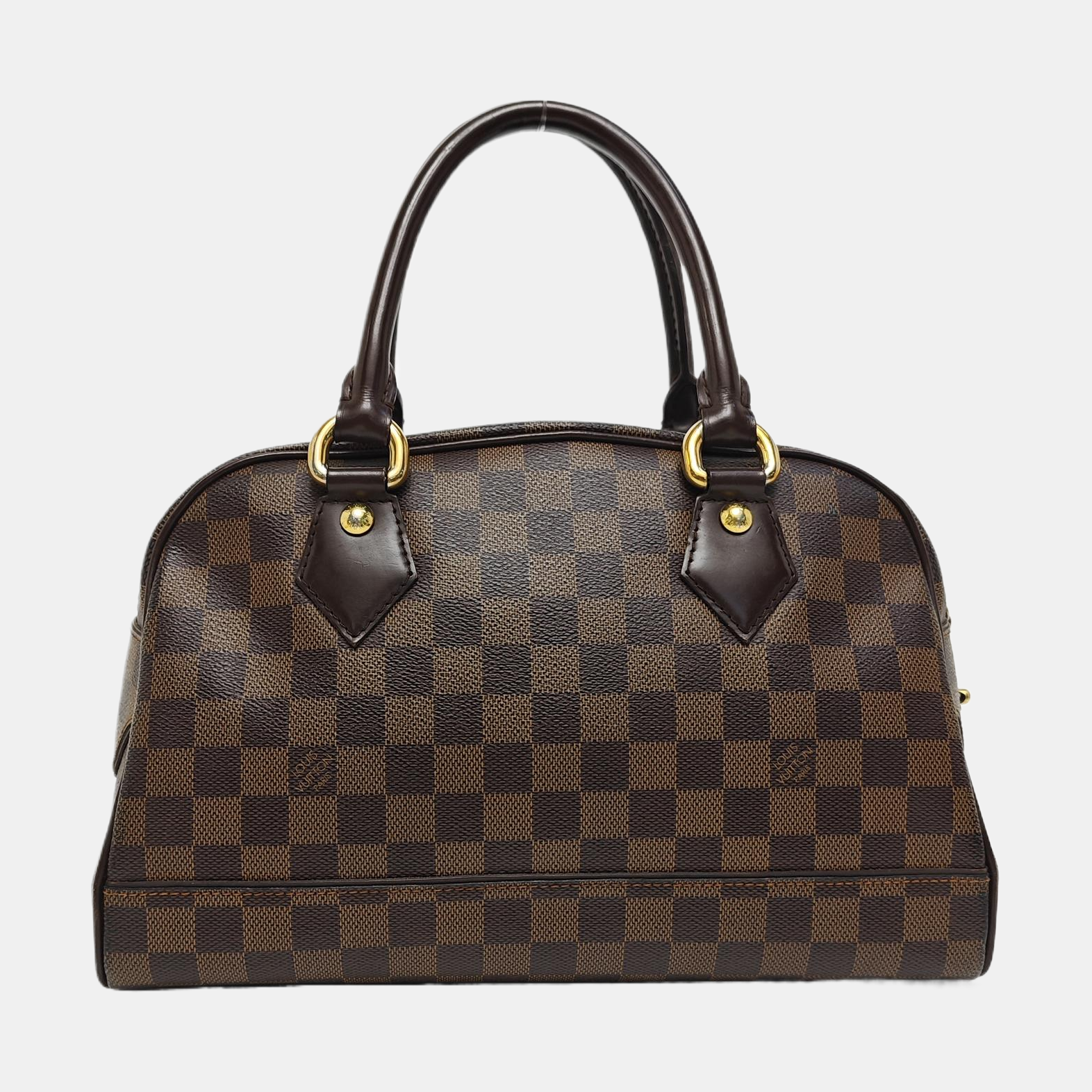 DUOMO Damier Ebene Coated Canvas Brown