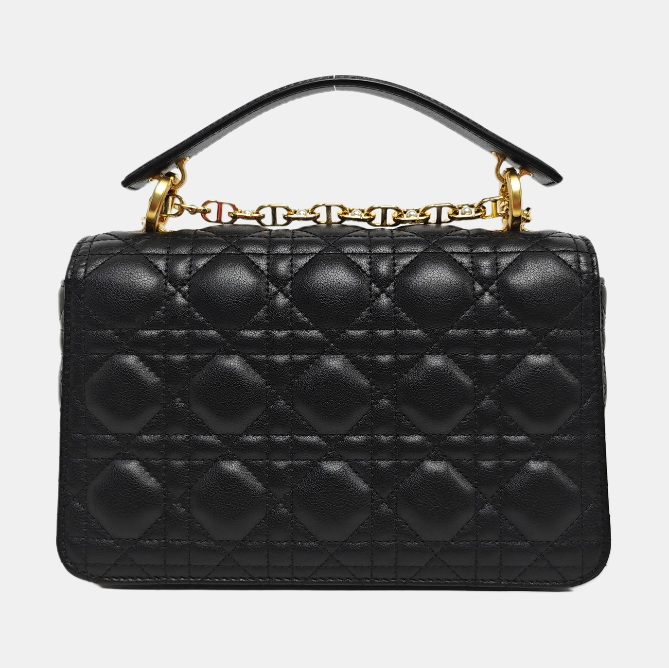 Cannage Lambskin Crossbody Bag Small Black